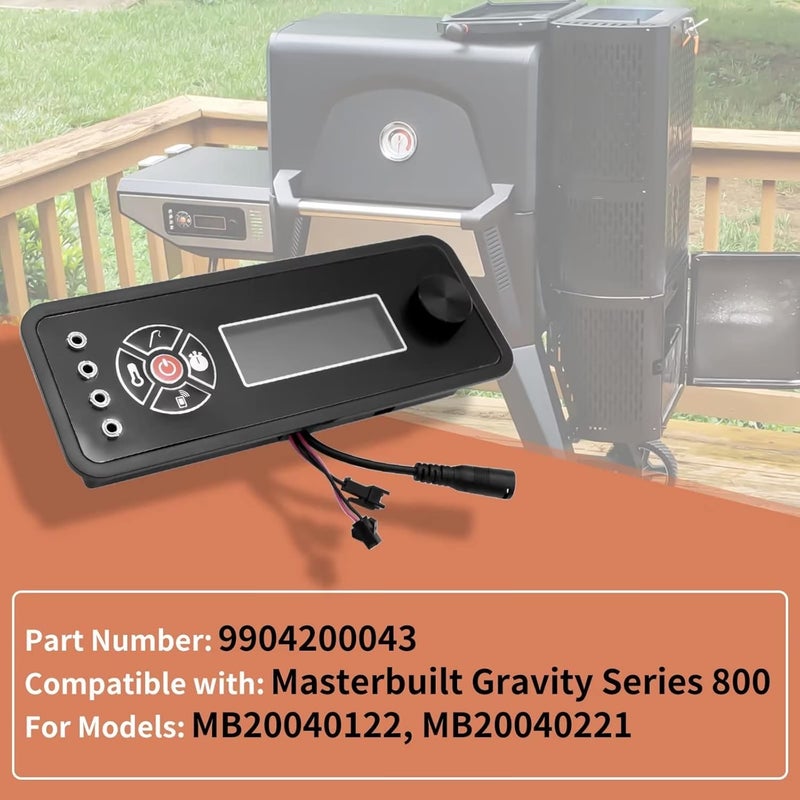 COMVIEE 9904200043 Controller Compatible with Masterbuilt Gravity Series 800 Digital Charcoal Grill + Smokers, Digital Control Panel (Non-Wifi) for Model: MB20040122, MB20040221 Replacement Part - Image 5